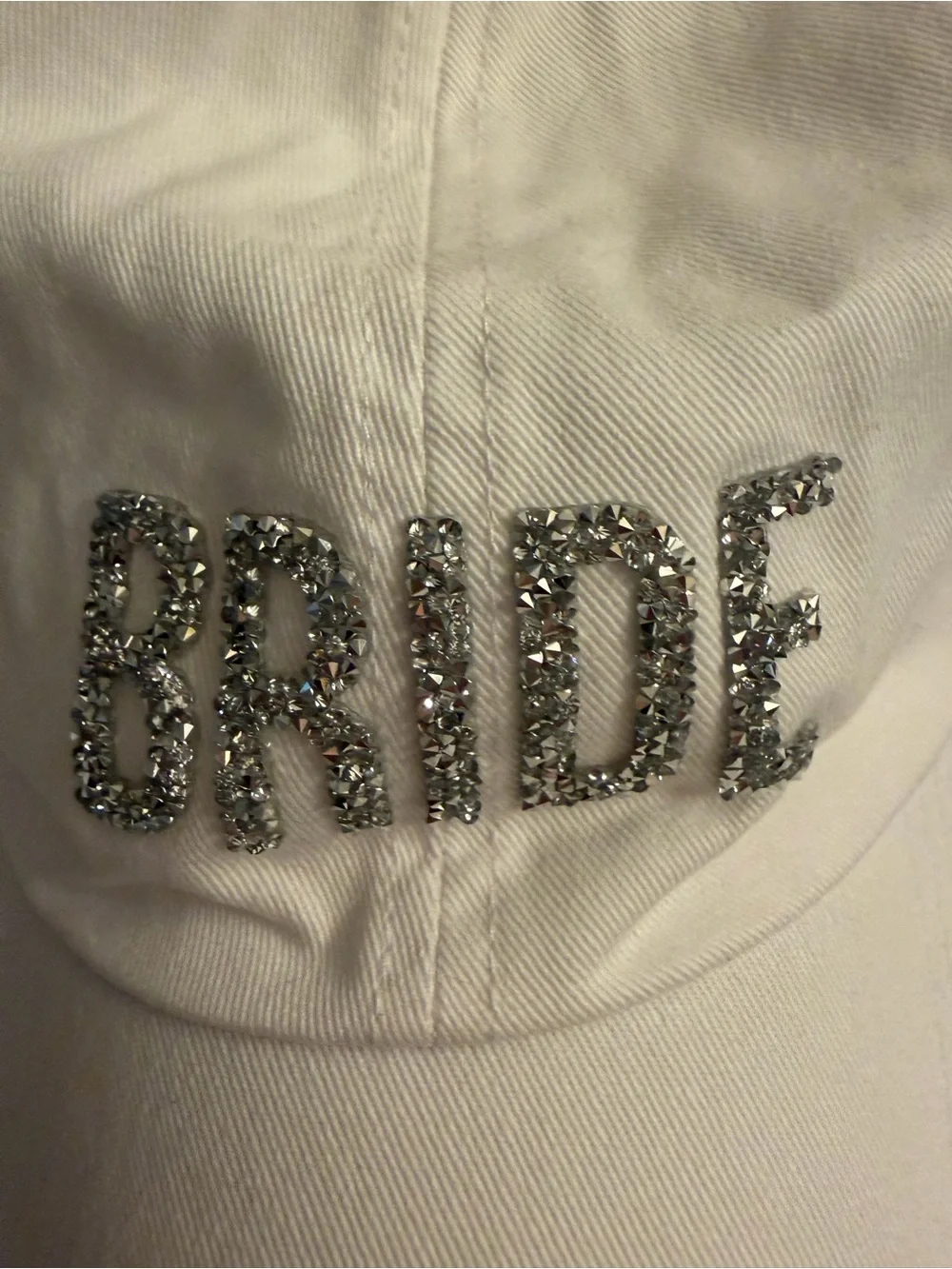 Bride Embellished White Baseball Cap